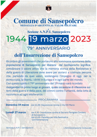 19 marzo, la commemorazione di Sansepolcro